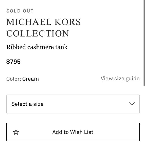Michael Kors collection cashmere ribbed tank sz M - Picture 6 of 6